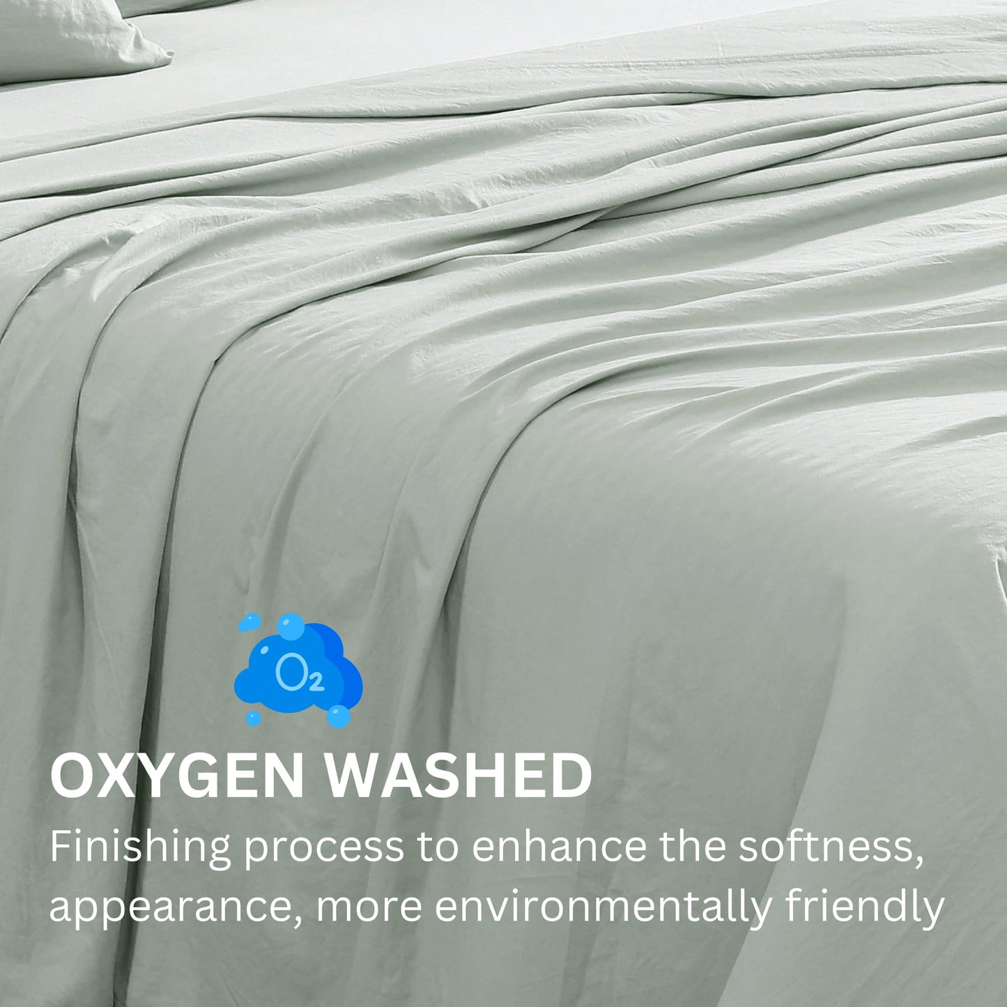 Queen Sheet Set Oxygen Washed - Premium Ultra-Soft Microfiber Queen Bed Sheets - Incredible Softness - Deep Pocket - Bedding Sheets & Pillowcases (Queen, Charcoal)