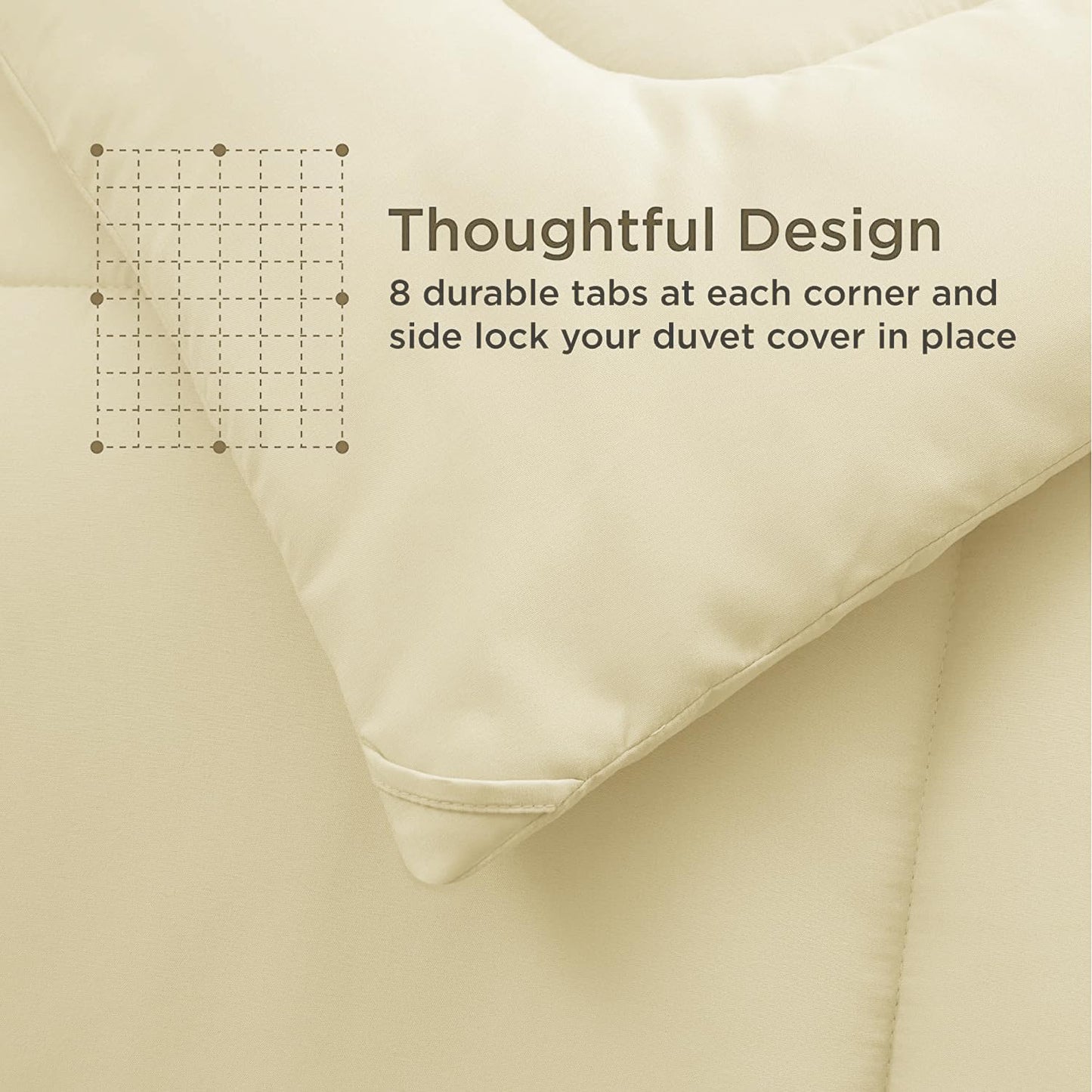 Comforter Queen Size Down Alternative Microfiber Quilted Solid Comforter/Duvet Insert - Ultra Soft Hypoallergenic Bedding - Medium Warmth for All Seasons Queen Comforter - White