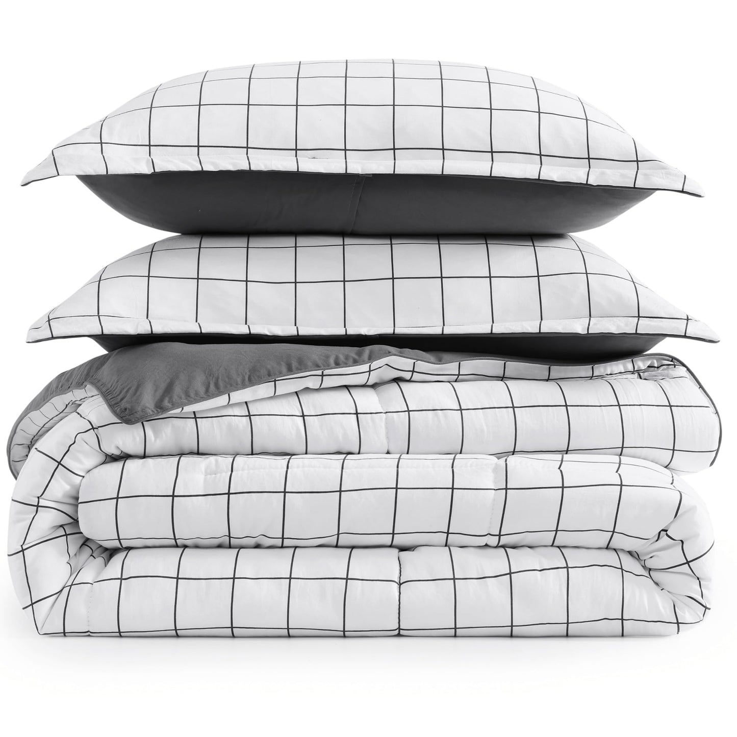 Comforter Set Queen Size - Goose Down Alternative – Washed Ultra-Soft - Premium All Season Warmth Bedding Set (Queen, French Blue)