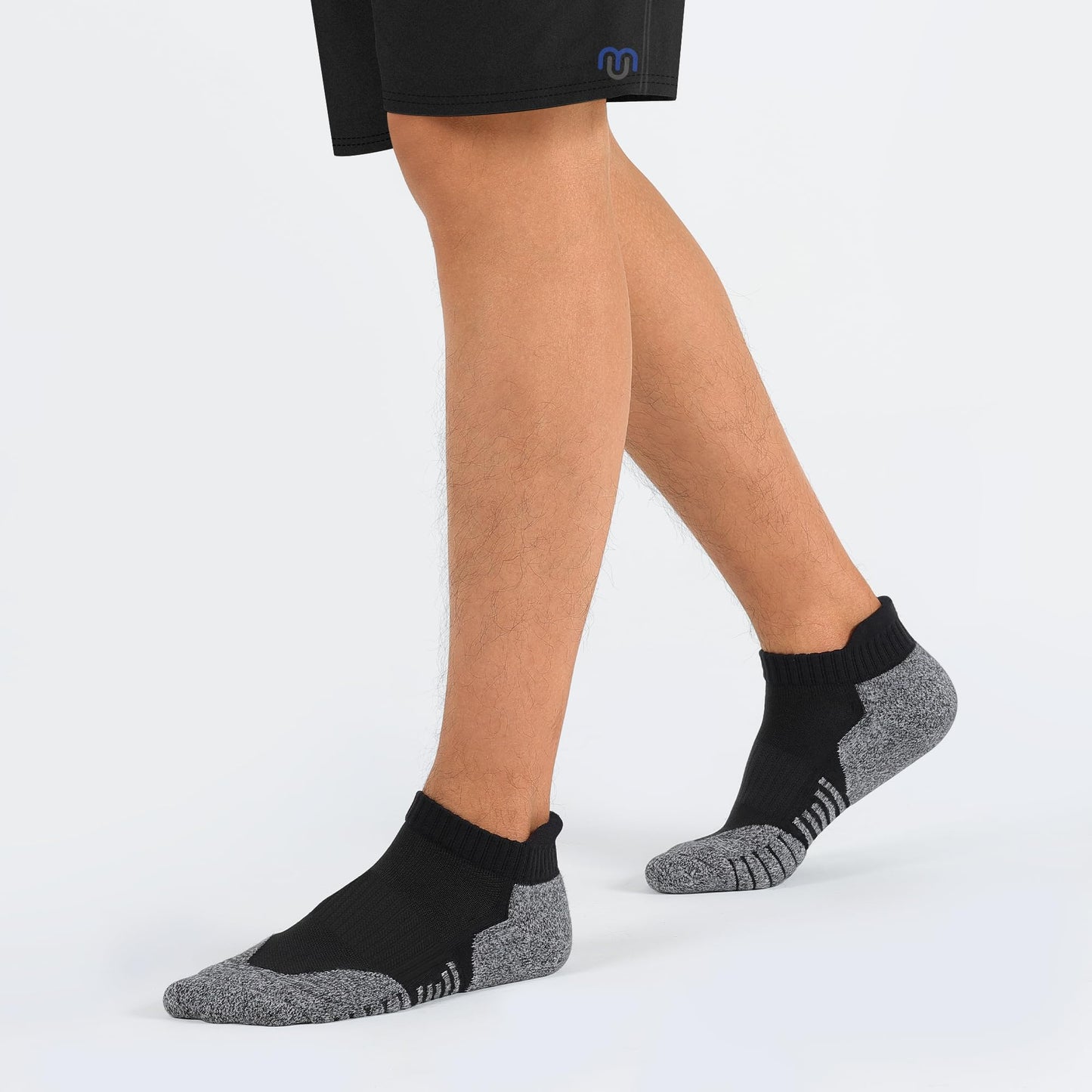 Closemate Mens Ankle Socks 6 Pairs Low Cut Athletic Socks Cotton Cushioned Tab Non-Slip Running Sport Socks