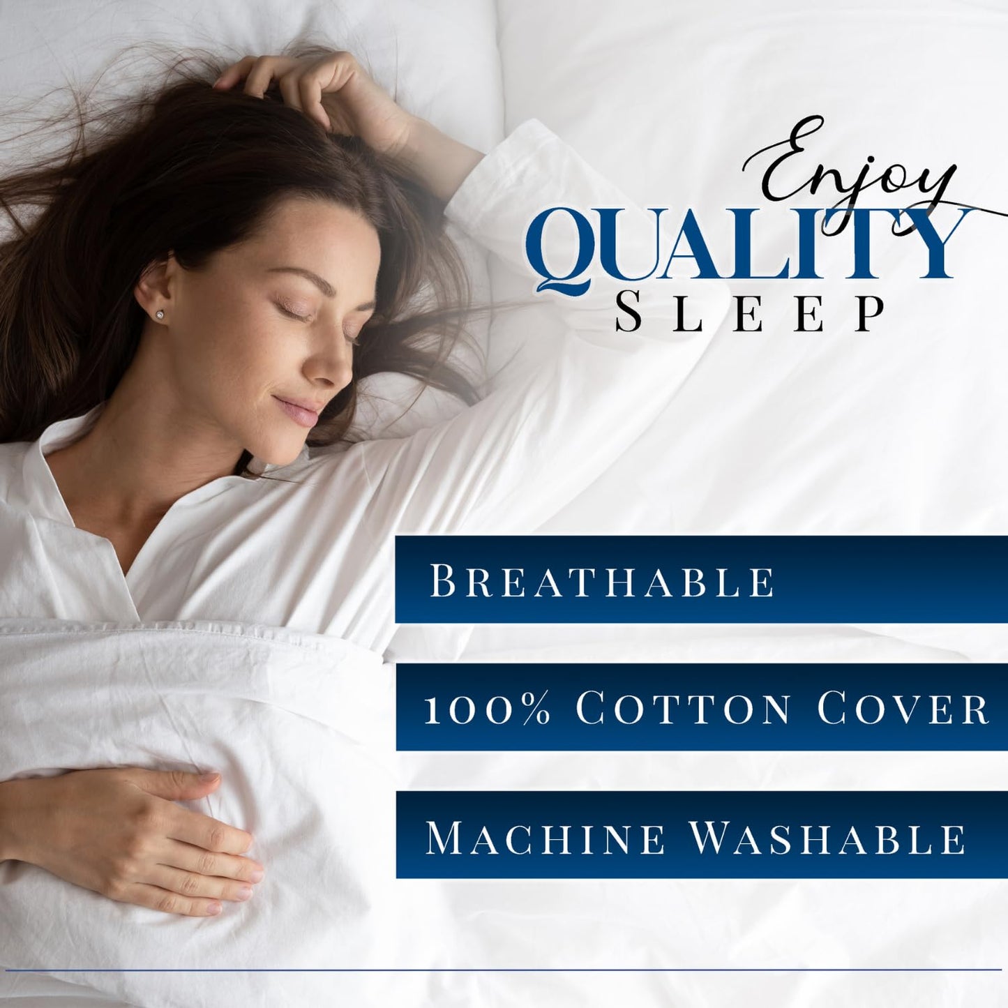 Pillows Queen Size 4 Pack - Premium Down Alternative Made in Canada Hotel Pillows - Bed Pillows for Stomach, Back and Side Sleeper - Supportive and Firm Pillows