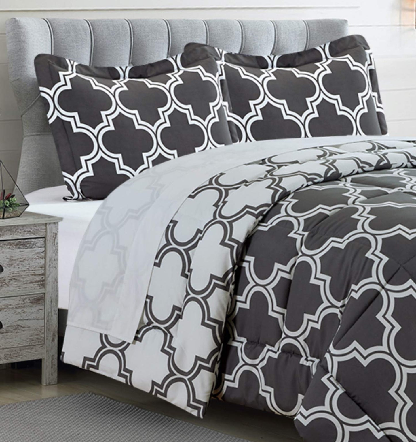 Comforter Set Queen Size - Goose Down Alternative – Washed Ultra-Soft - Premium All Season Warmth Bedding Set (Queen, French Blue)