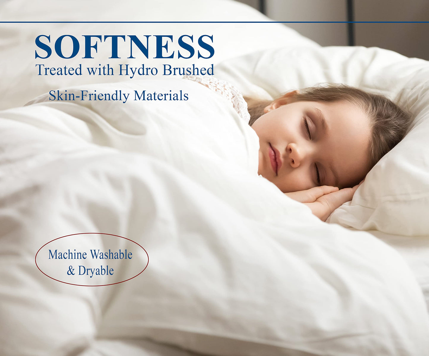 Comforter Queen Size Down Alternative Microfiber Quilted Solid Comforter/Duvet Insert - Ultra Soft Hypoallergenic Bedding - Medium Warmth for All Seasons Queen Comforter - White