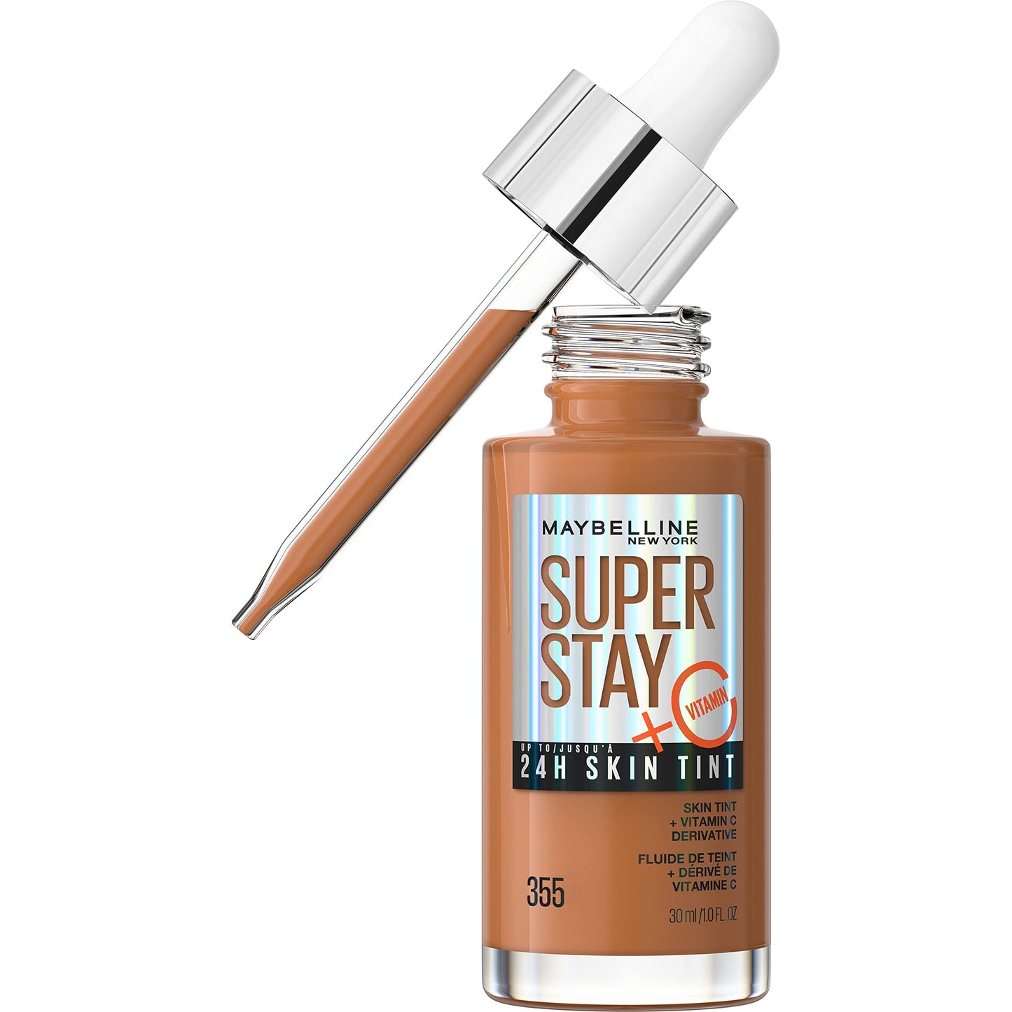 Maybelline New York Super Stay Up To 24H Skin Tint Foundation, skin-like coverage, with Vitamin C*, Shade 118, 30 ml