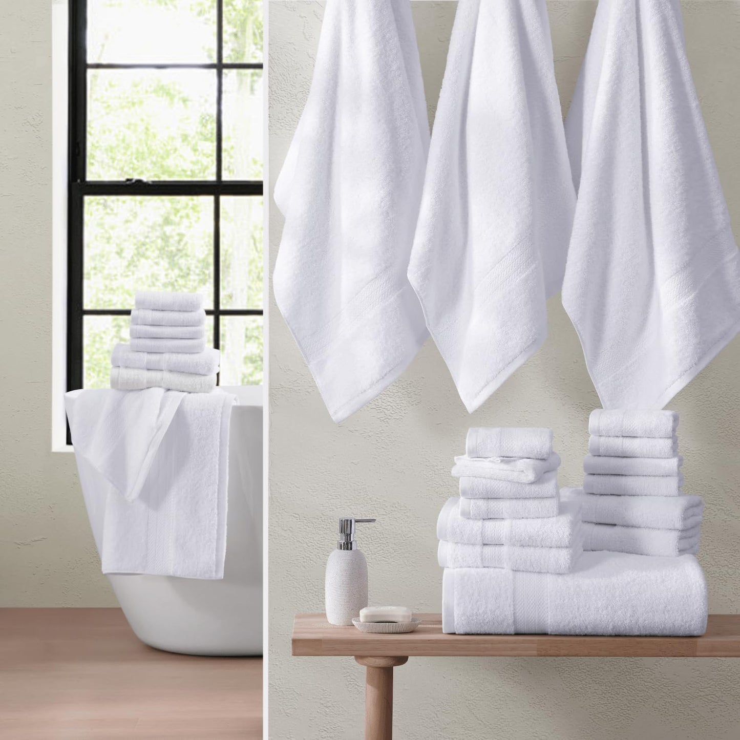 6 Piece Bath Towel Set - 100% Cotton Bathroom Towels, Extra Large Bath Towels, Hotel Towels, 2 Bath Towels Bathroom Sets, 2 Hand Towel for Bathroom, 2 Wash Cloths for Your Body and face - Rust