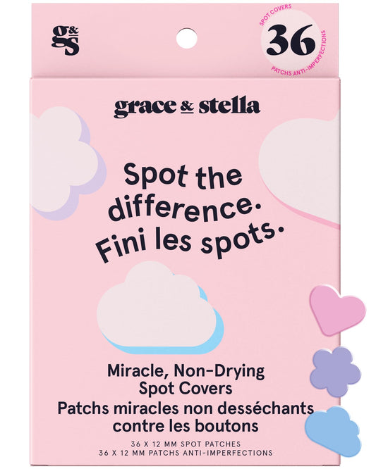 grace & stella Pimple Patches Salicylic Acid (Multishape, 36 Count) - Pimple Patch with Tea Tree - Acne Patches for Absorbing Impurities - Dermatologist Tested Skin Care, Cruelty Free, Vegan