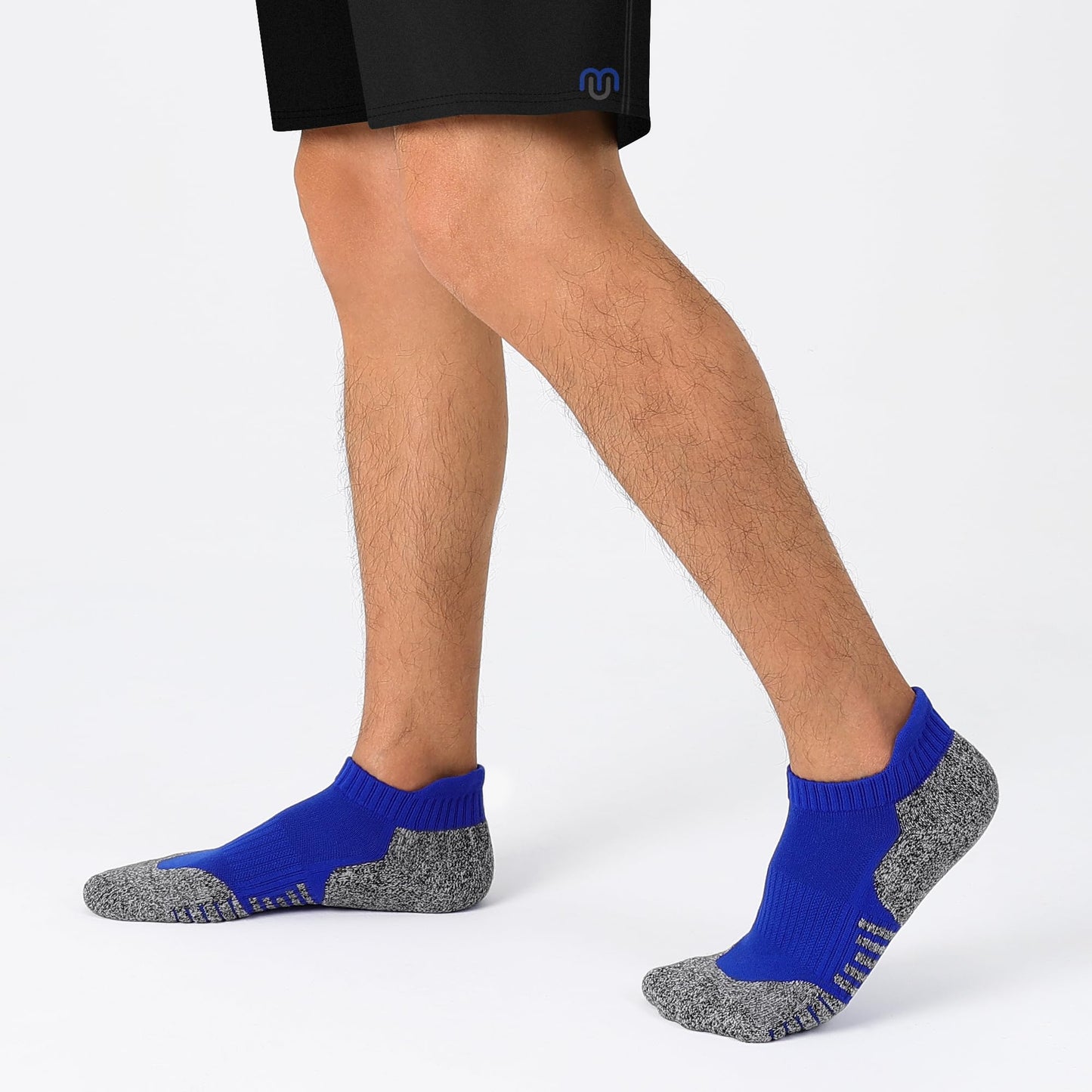 Closemate Mens Ankle Socks 6 Pairs Low Cut Athletic Socks Cotton Cushioned Tab Non-Slip Running Sport Socks