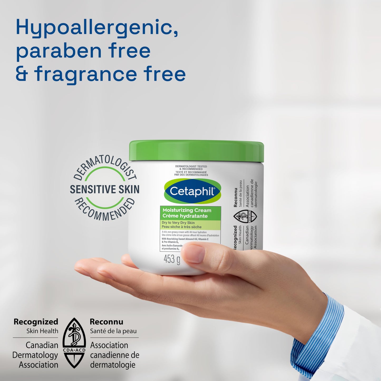 Cetaphil Moisturizing Cream with Sweet Almond Oil and Glycerin 566 g - 48hr Hydration for Dry To Very Dry and Sensitive Skin - Fragrance Free, Paraben Free - Dermatologist Recommended (Amazon Exclusive) Packaging may vary