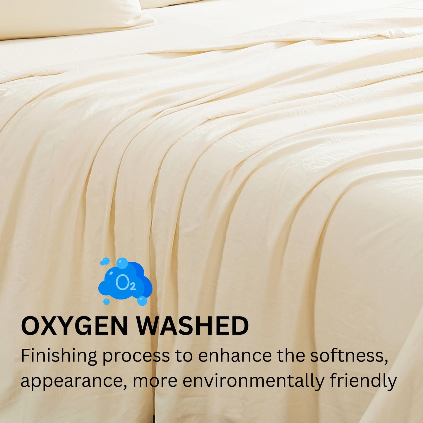 Queen Sheet Set Oxygen Washed - Premium Ultra-Soft Microfiber Queen Bed Sheets - Incredible Softness - Deep Pocket - Bedding Sheets & Pillowcases (Queen, Charcoal)