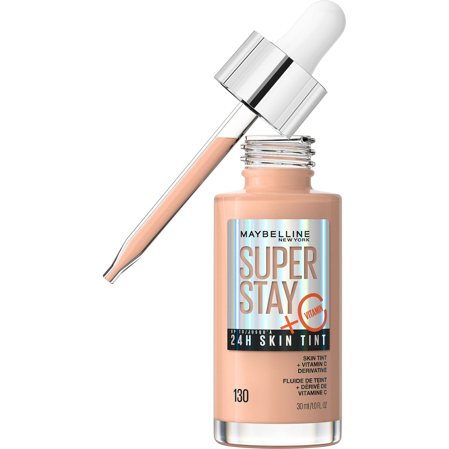 Maybelline New York Super Stay Up To 24H Skin Tint Foundation, skin-like coverage, with Vitamin C*, Shade 118, 30 ml