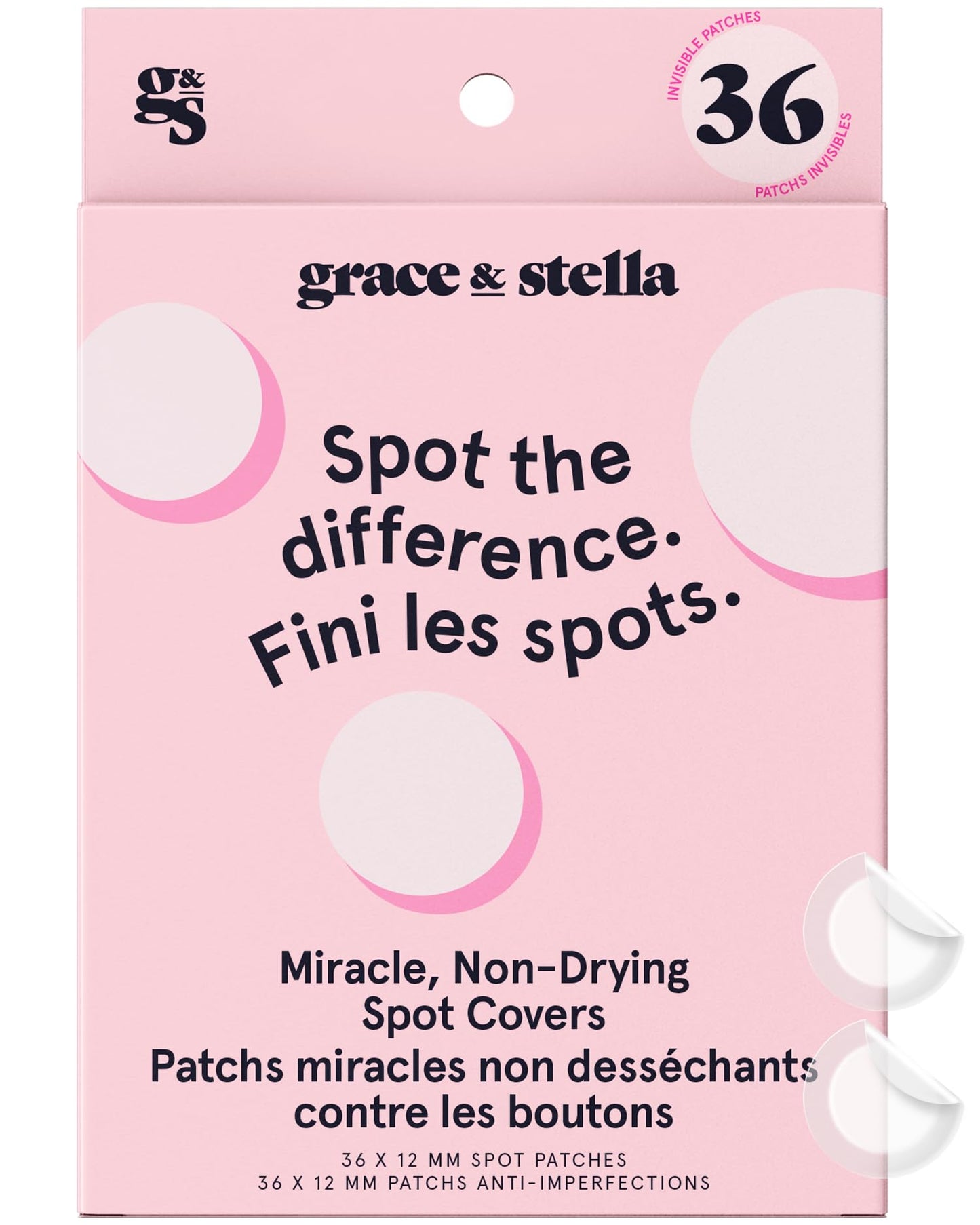 grace & stella Pimple Patches Salicylic Acid (Multishape, 36 Count) - Pimple Patch with Tea Tree - Acne Patches for Absorbing Impurities - Dermatologist Tested Skin Care, Cruelty Free, Vegan