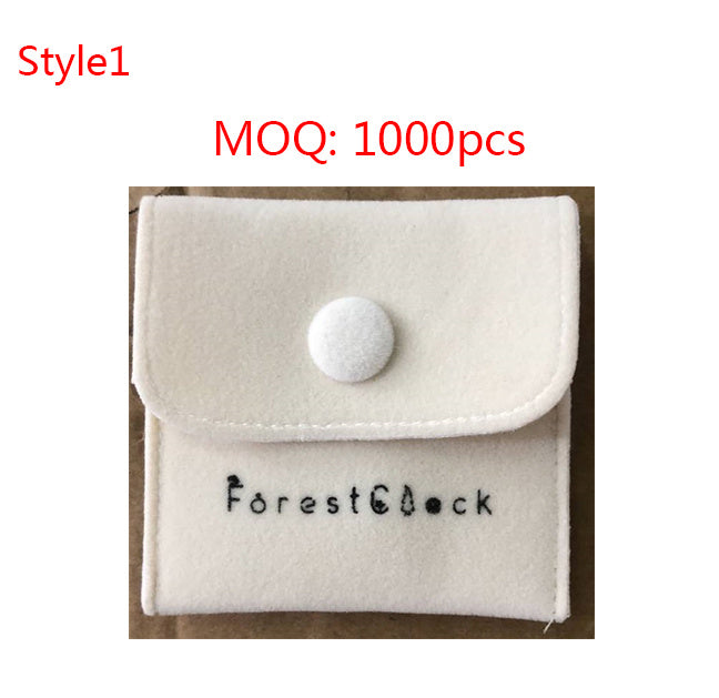 MOQ 1000pcs Customize, Double-sided pouch bag, snap bag, double-faced velvet jewelry bag, buckle bag, delicate velvet