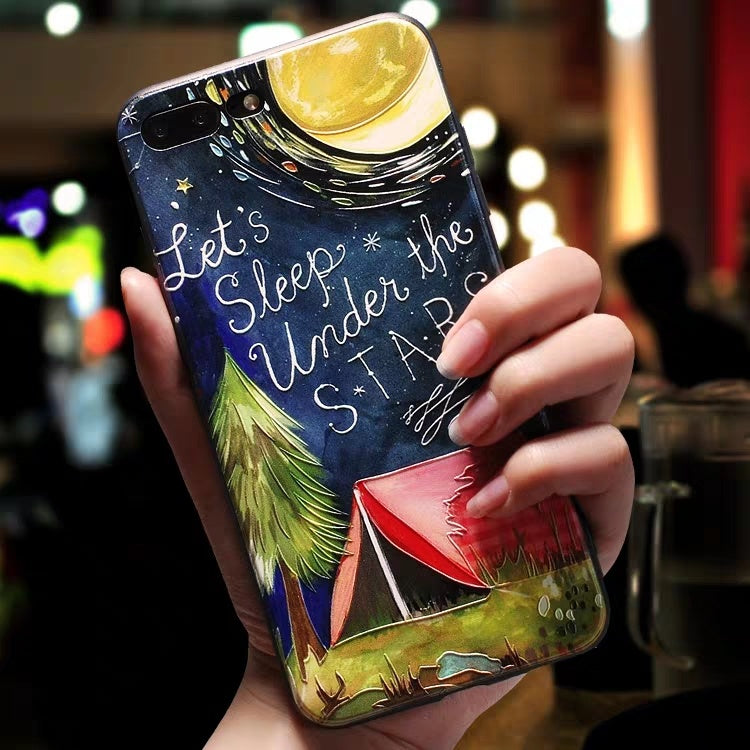 Embossed tpu creative mobile phone case