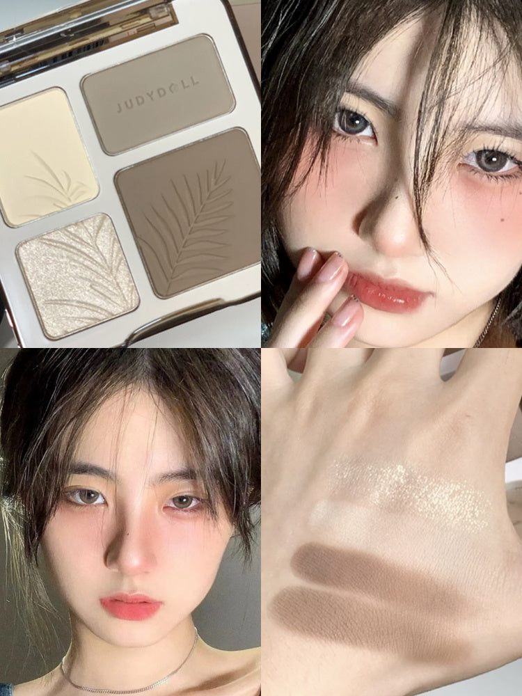 Highlight Contouring All-in-one Plate Matte Brighten Shadow Brighten Schoolgirl