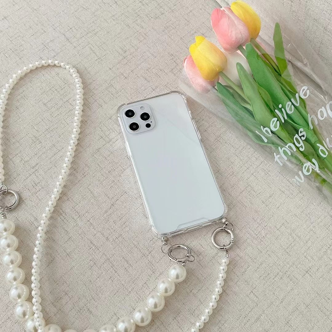 Pearl Chain Transparent Phone Case