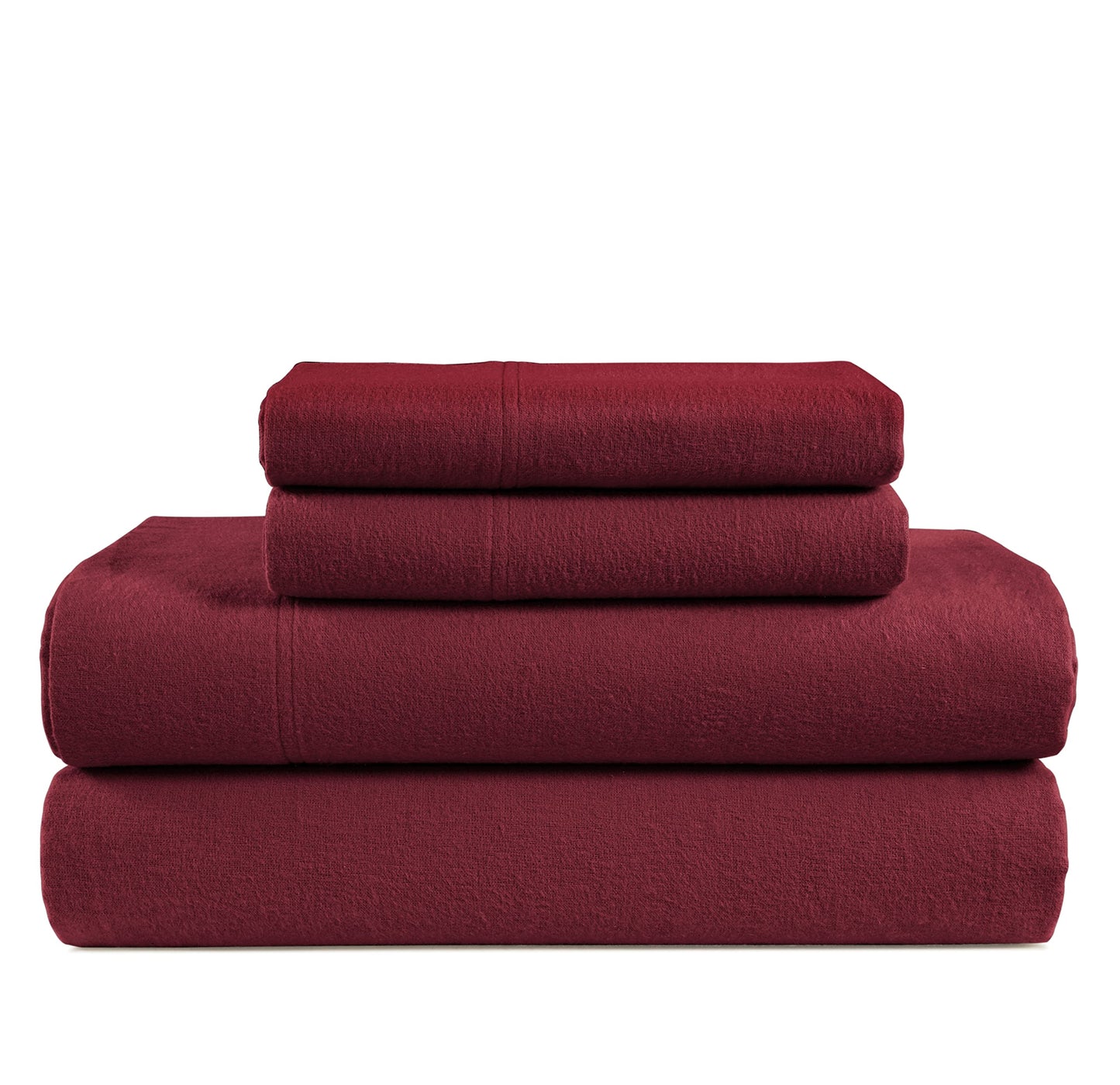 100% Cotton Flannel Sheets Set - Queen Size Flannel Sheets, 4-Piece Luxury Bedding Sets, Lightweight, Brushed for Extra Softness, Warm and Cozy, 16" Deep Pocket - Red Checks