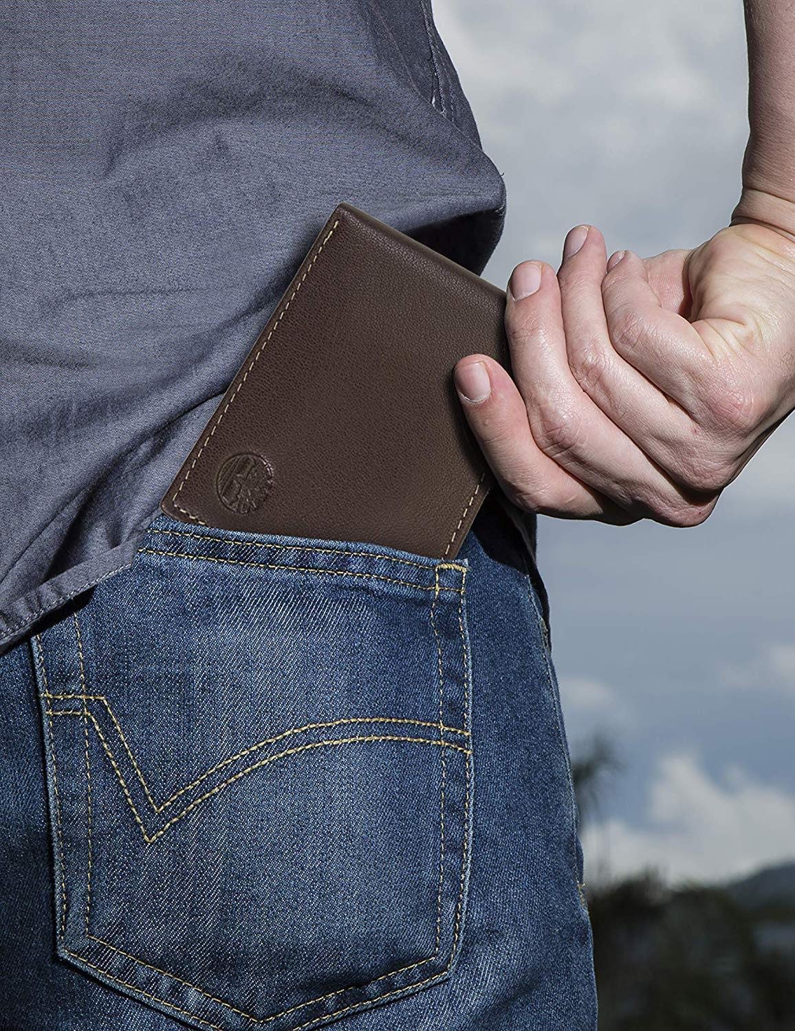 Timberland Mens Blix Slimfold Leather Wallet Billfold
