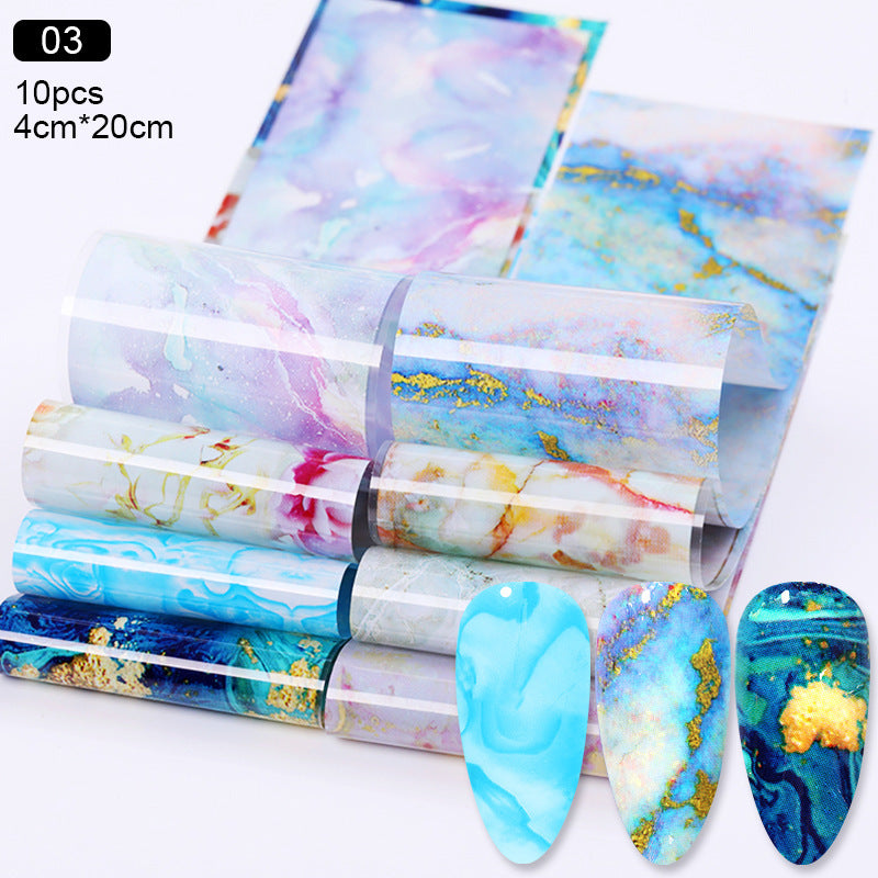 Nail Art Starry Paper Marble Pattern Constellation Starry Sky Series Transfer Paper