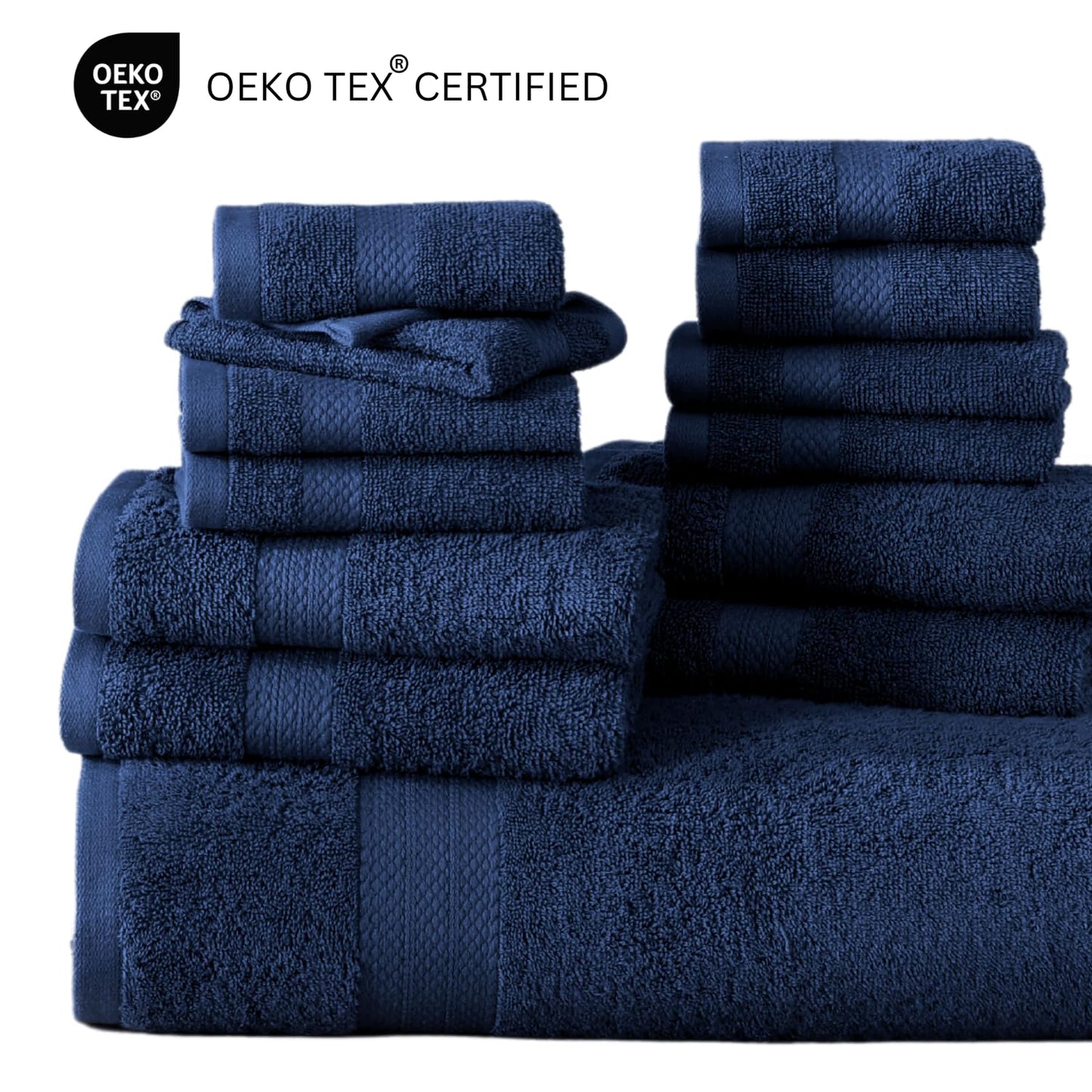 6 Piece Bath Towel Set - 100% Cotton Bathroom Towels, Extra Large Bath Towels, Hotel Towels, 2 Bath Towels Bathroom Sets, 2 Hand Towel for Bathroom, 2 Wash Cloths for Your Body and face - Rust