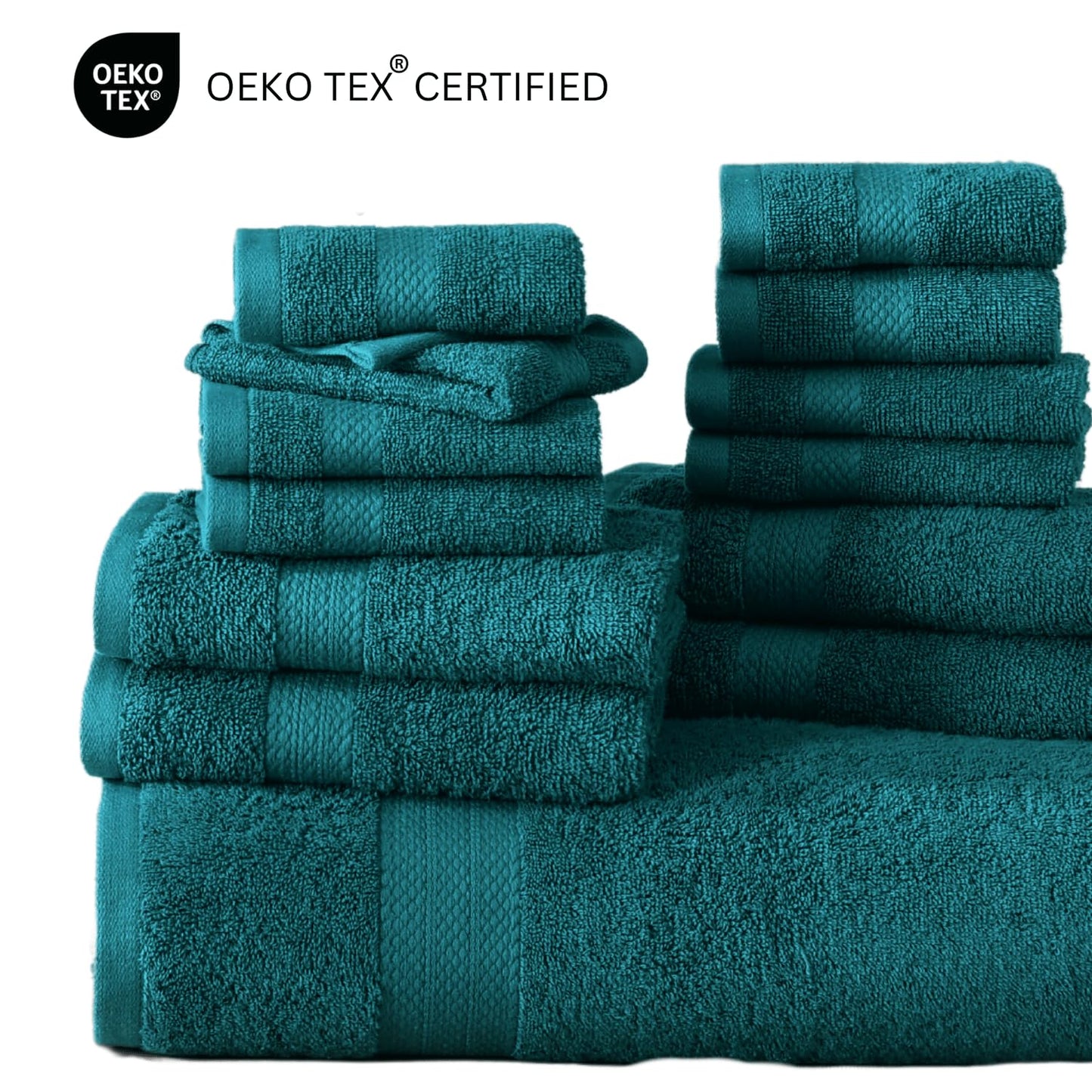 6 Piece Bath Towel Set - 100% Cotton Bathroom Towels, Extra Large Bath Towels, Hotel Towels, 2 Bath Towels Bathroom Sets, 2 Hand Towel for Bathroom, 2 Wash Cloths for Your Body and face - Rust