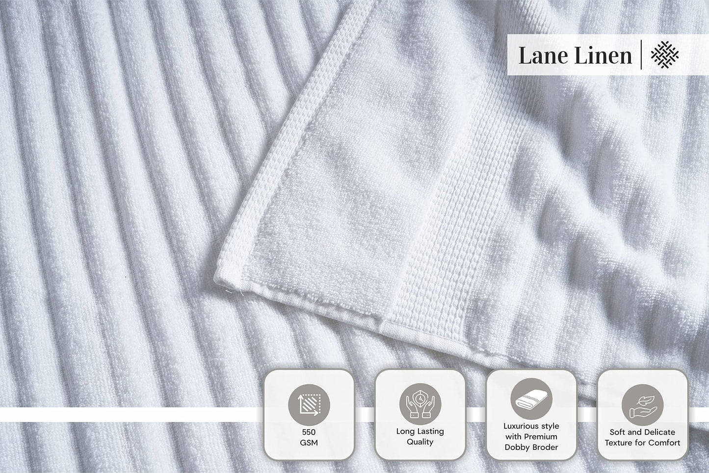 LANE LINEN Large Bath Towels - 100% Cotton Bath Sheets, Extra Large Bath Towels, Zero Twist, 4 Piece Bath Sheet Set, Quick Dry, Super Soft Shower Towels, Absorbent Bathroom Towels - Pearl Blush