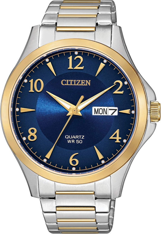Citizen Quartz Men's Watch, Stainless Steel, Classic, Two-Tone (Model: BF2005-54L)