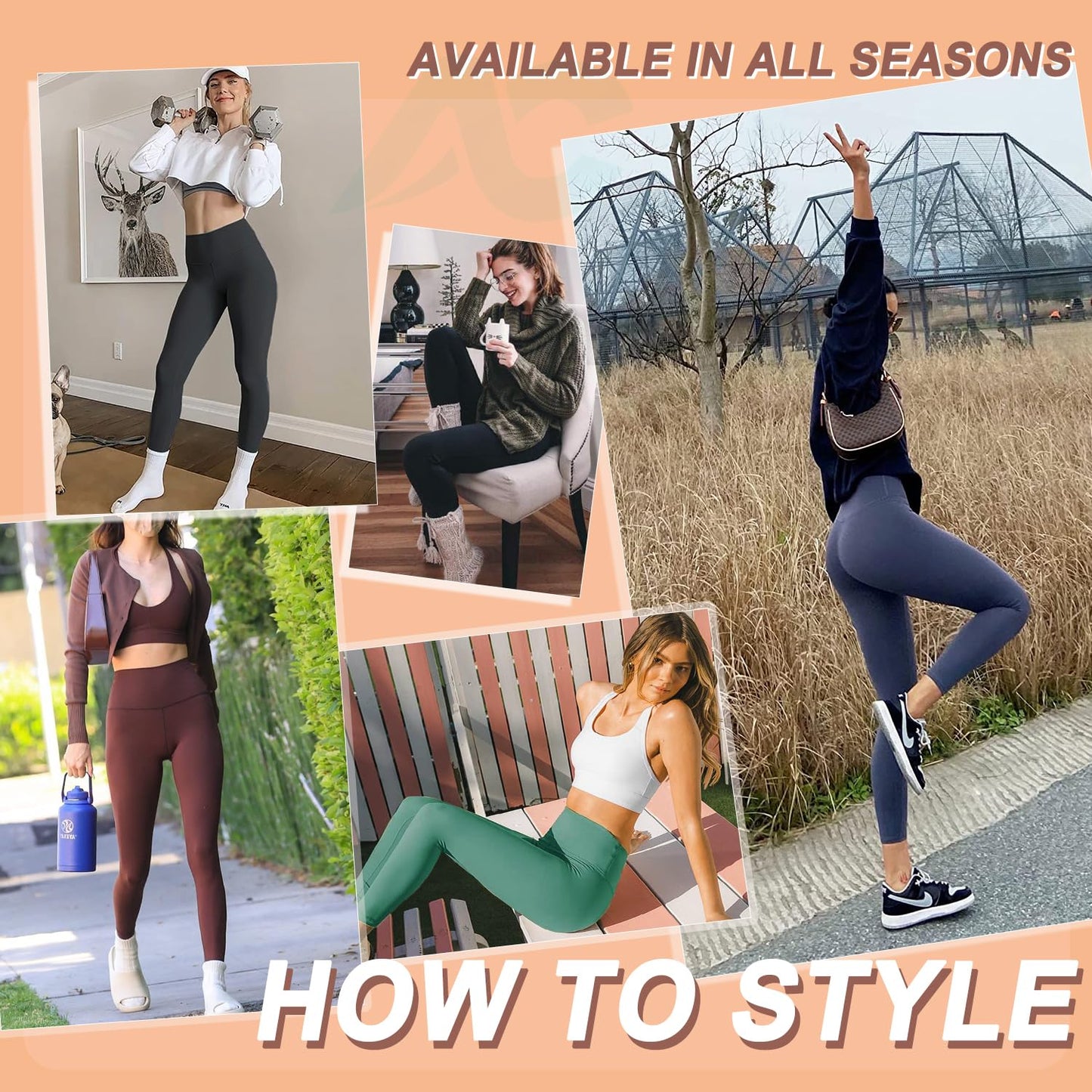 DHSO 3 Pack Leggings for Women, High Waist Tummy Control Yoga Pants Non See-Through Workout Running Tights