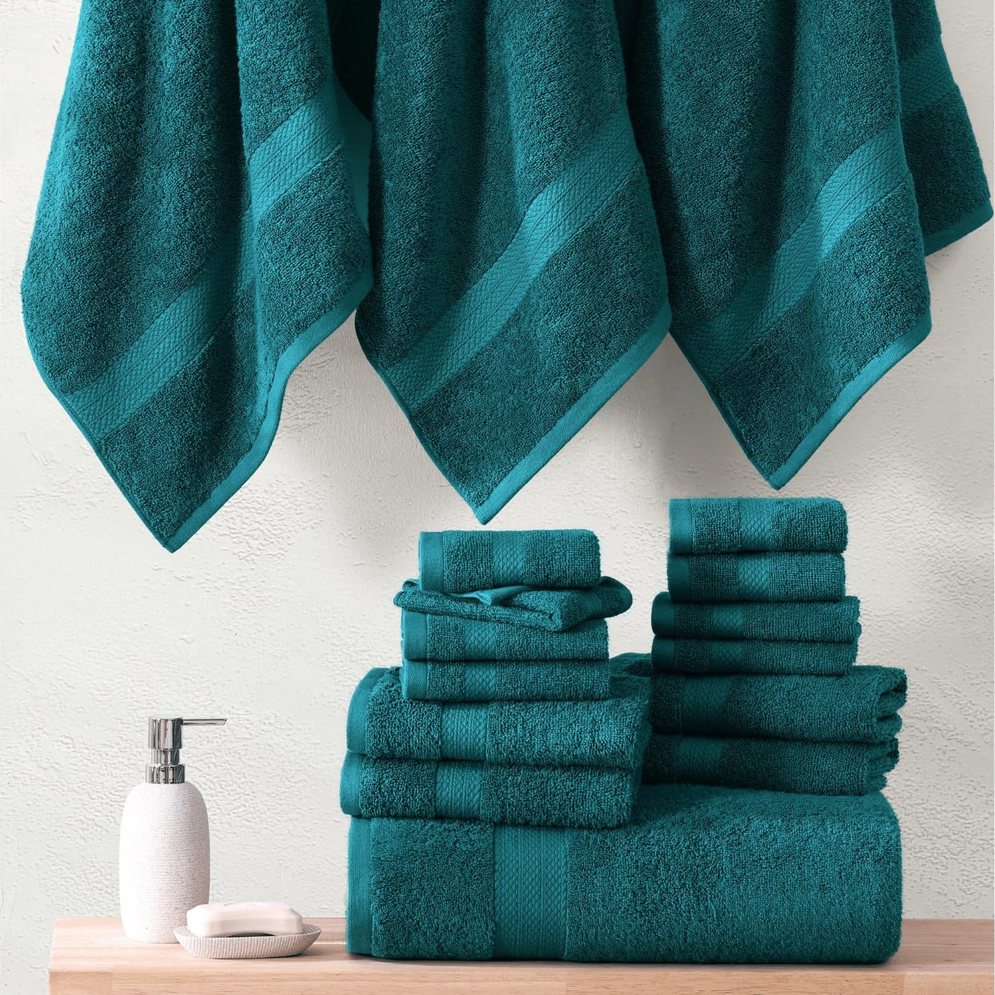 6 Piece Bath Towel Set - 100% Cotton Bathroom Towels, Extra Large Bath Towels, Hotel Towels, 2 Bath Towels Bathroom Sets, 2 Hand Towel for Bathroom, 2 Wash Cloths for Your Body and face - Rust