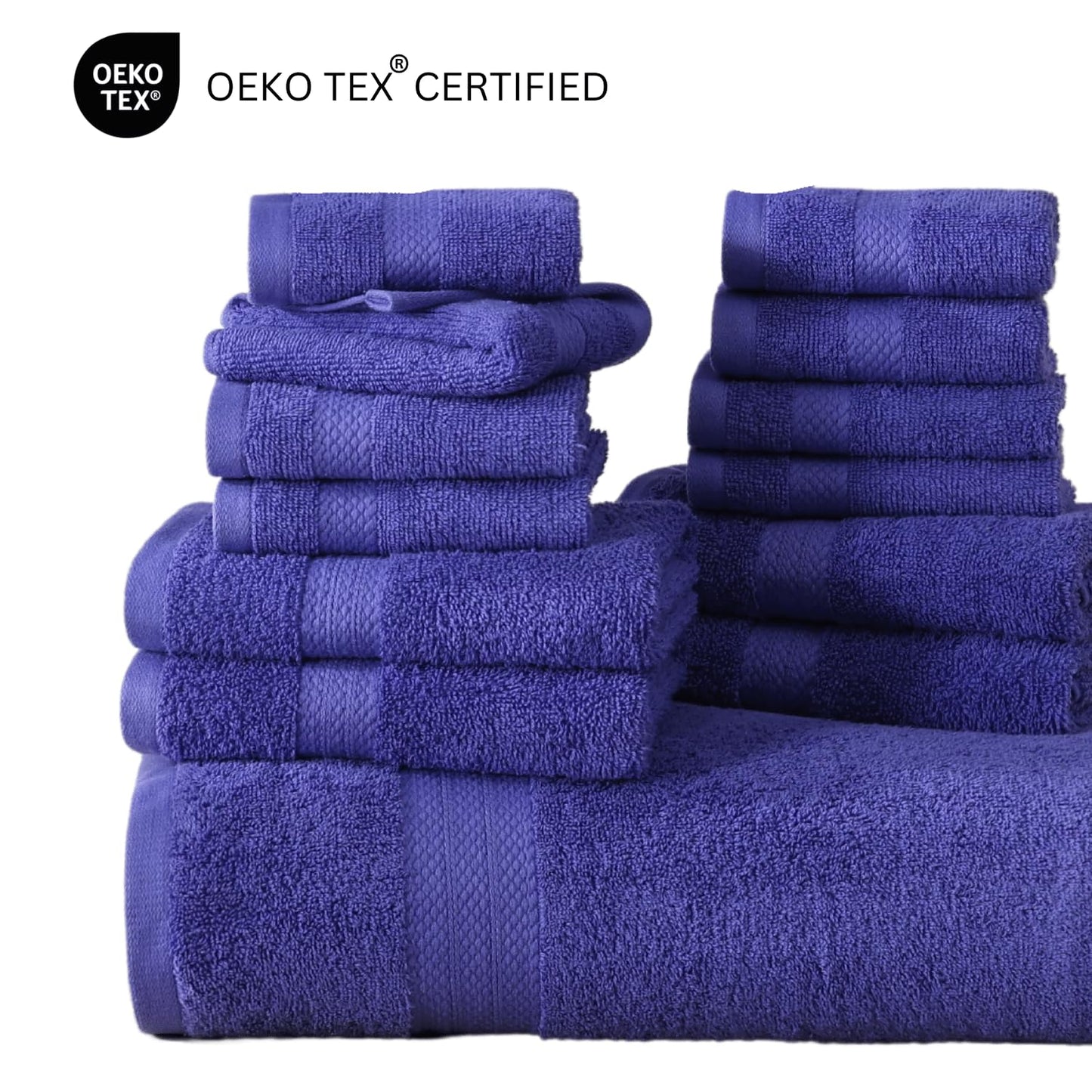 6 Piece Bath Towel Set - 100% Cotton Bathroom Towels, Extra Large Bath Towels, Hotel Towels, 2 Bath Towels Bathroom Sets, 2 Hand Towel for Bathroom, 2 Wash Cloths for Your Body and face - Rust