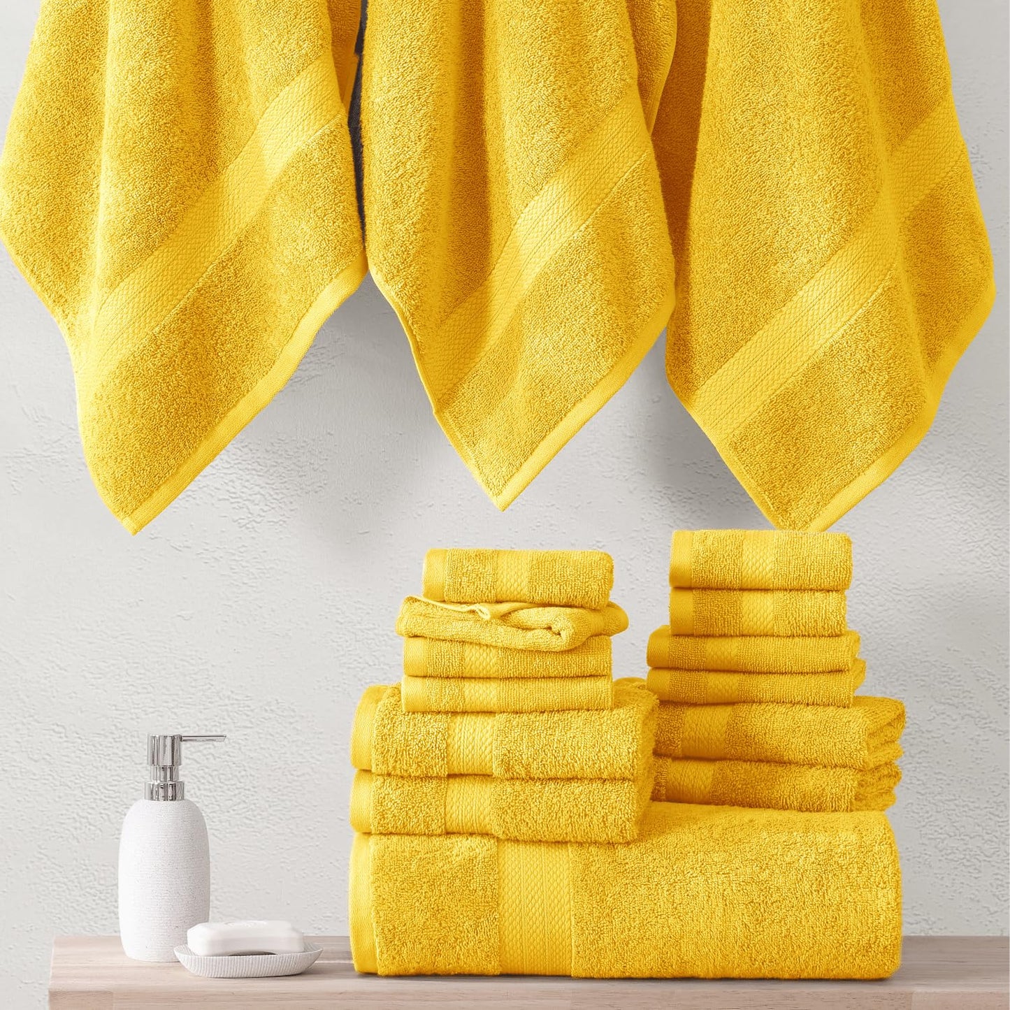 6 Piece Bath Towel Set - 100% Cotton Bathroom Towels, Extra Large Bath Towels, Hotel Towels, 2 Bath Towels Bathroom Sets, 2 Hand Towel for Bathroom, 2 Wash Cloths for Your Body and face - Rust