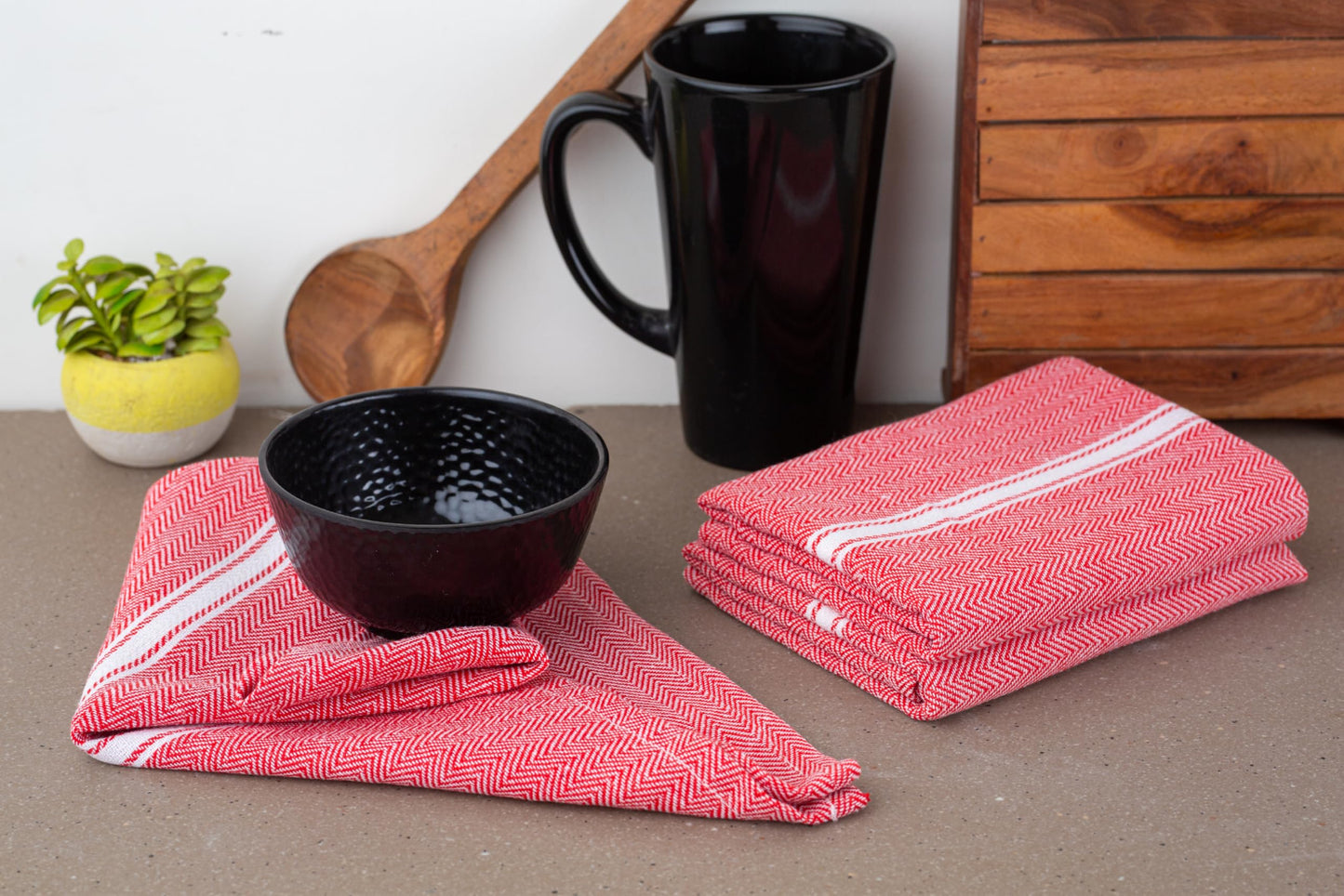 Kitchen Towel Set - 100% Cotton Kitchen Towels, Reusable Dish Cloths, Grey Dish Towels for Kitchen, Soft Absorbent Tea Towels, Durable Kitchen Hand Towels, 14” x 25” Kitchen Dish Towels - 6 Pack