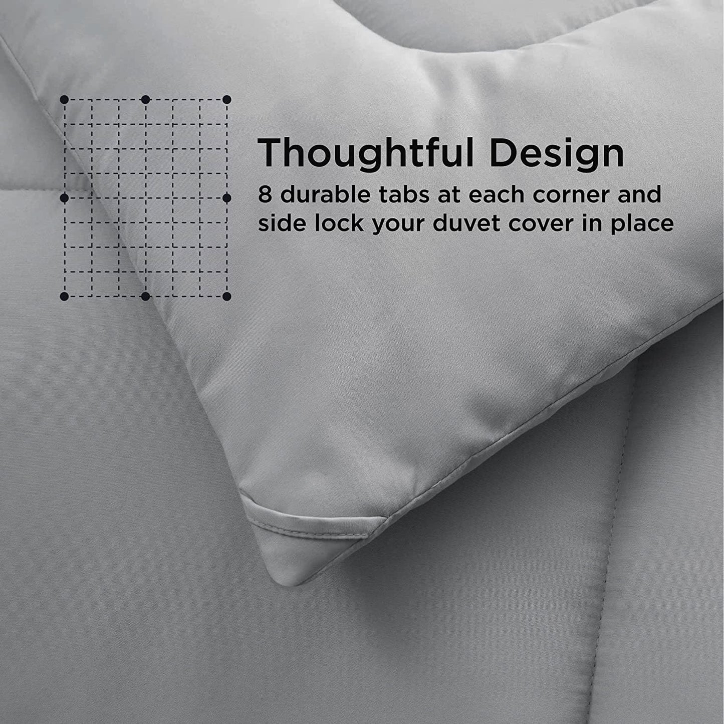 Comforter Queen Size Down Alternative Microfiber Quilted Solid Comforter/Duvet Insert - Ultra Soft Hypoallergenic Bedding - Medium Warmth for All Seasons Queen Comforter - White