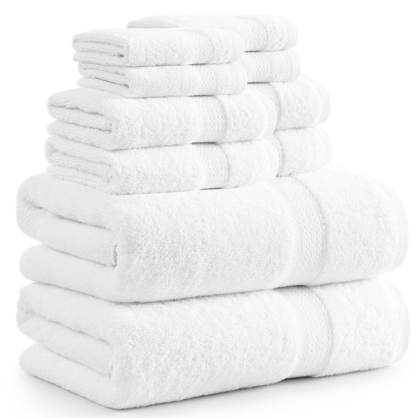 LANE LINEN 100% Cotton Bath Towels for Bathroom Set-Space Grey Bath Towel Set, 2 Luxury Bath Towels Extra Large, 4 Space Grey Hand Towels for Bathroom and 4 Washcloths Sets- 10 PC Bathroom Towels Set