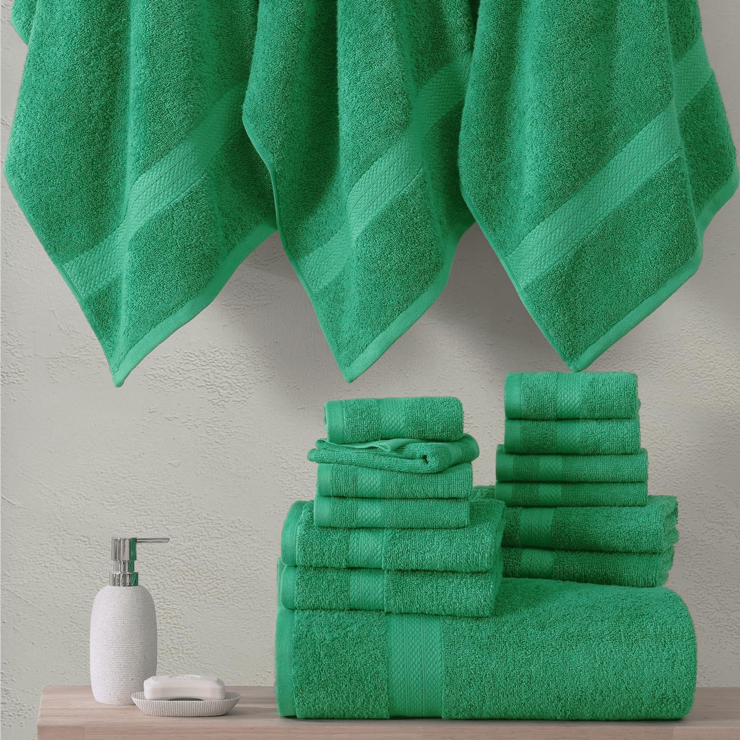 6 Piece Bath Towel Set - 100% Cotton Bathroom Towels, Extra Large Bath Towels, Hotel Towels, 2 Bath Towels Bathroom Sets, 2 Hand Towel for Bathroom, 2 Wash Cloths for Your Body and face - Rust