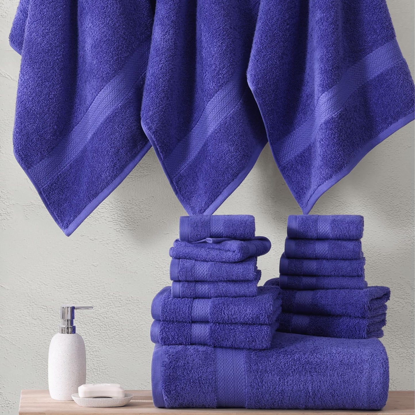 6 Piece Bath Towel Set - 100% Cotton Bathroom Towels, Extra Large Bath Towels, Hotel Towels, 2 Bath Towels Bathroom Sets, 2 Hand Towel for Bathroom, 2 Wash Cloths for Your Body and face - Rust