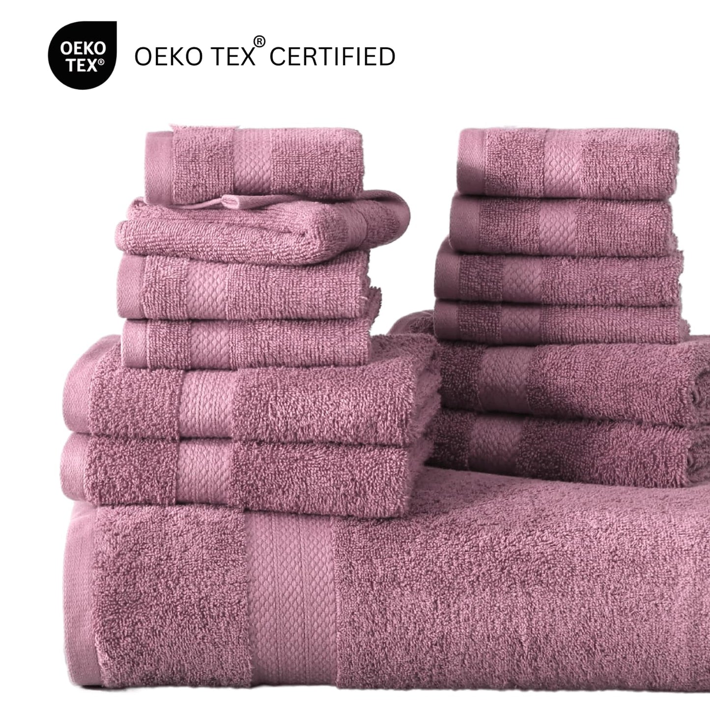 6 Piece Bath Towel Set - 100% Cotton Bathroom Towels, Extra Large Bath Towels, Hotel Towels, 2 Bath Towels Bathroom Sets, 2 Hand Towel for Bathroom, 2 Wash Cloths for Your Body and face - Rust