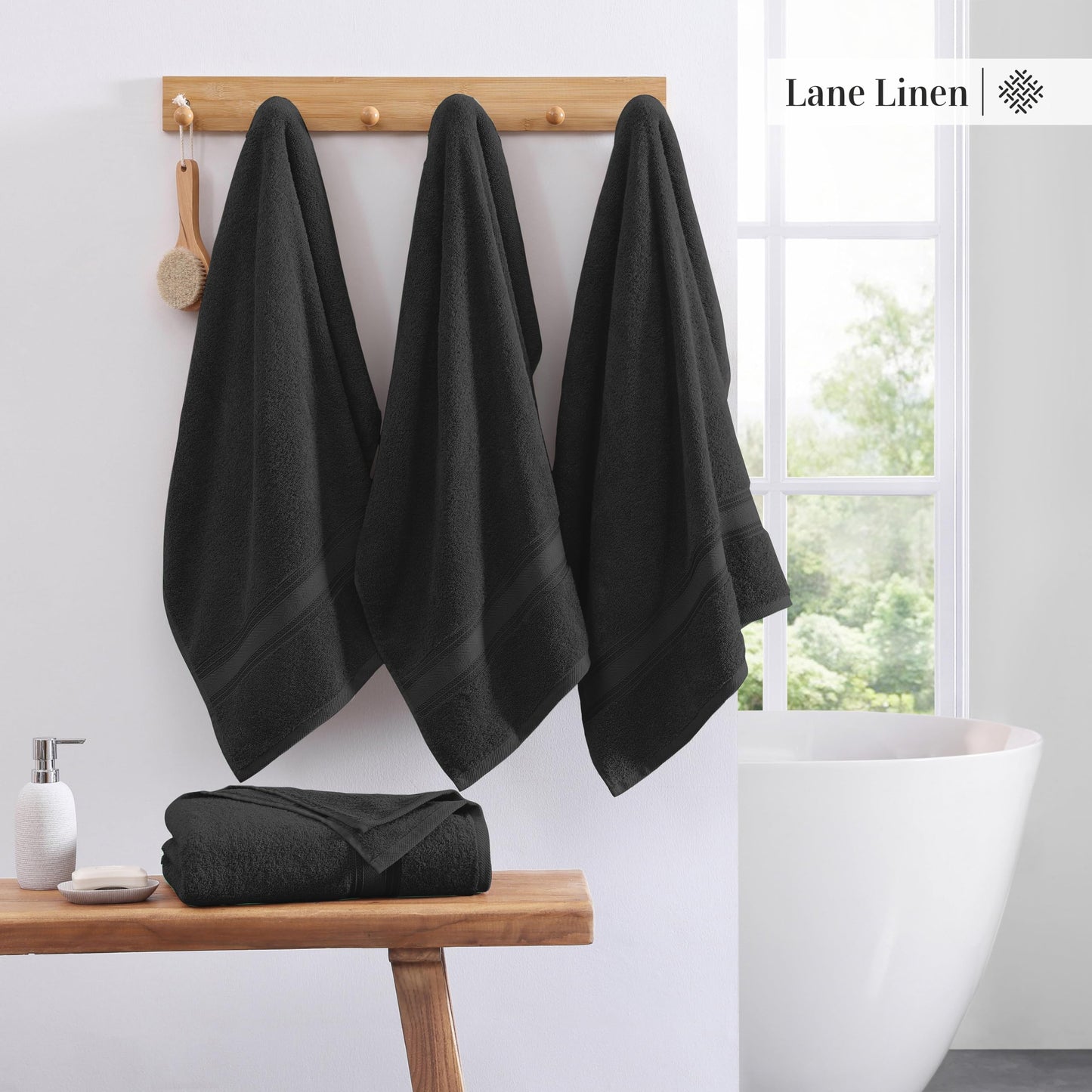 LANE LINEN Large Bath Towels - 100% Cotton Bath Sheets, Extra Large Bath Towels, Zero Twist, 4 Piece Bath Sheet Set, Quick Dry, Super Soft Shower Towels, Absorbent Bathroom Towels - Pearl Blush