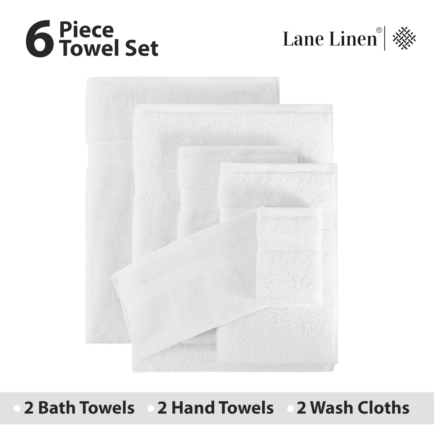 6 Piece Bath Towel Set - 100% Cotton Bathroom Towels, Extra Large Bath Towels, Hotel Towels, 2 Bath Towels Bathroom Sets, 2 Hand Towel for Bathroom, 2 Wash Cloths for Your Body and face - Rust