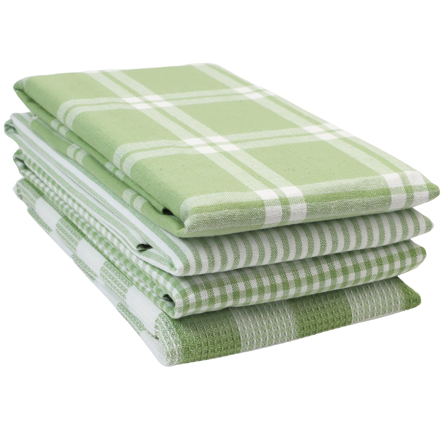 Kitchen Towels Set - Pack of 12 Cotton Dish Towels for Drying Dishes, 18”x 28”, Kitchen Hand Towels, Absorbent Tea Towels, Premium Dish Towels for Kitchen, Quick Drying Kitchen Towel Set - Olive