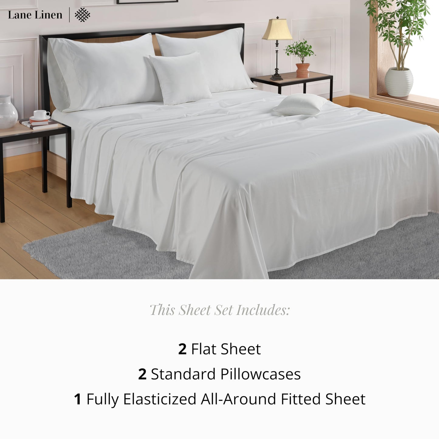 Queen Sheets Set, 4 Pc Queen Bed Sheets, 600 Thread Count 100% Long Staple Combed Cotton, Luxury Cotton Sheets for Queen Size Bed, Sheet & Pillowcase Sets, Deep Pocket Queen Sheets - Mineral