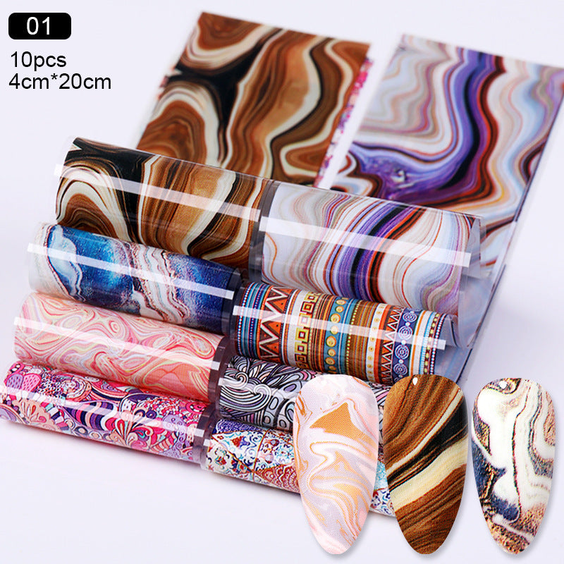 Nail Art Starry Paper Marble Pattern Constellation Starry Sky Series Transfer Paper