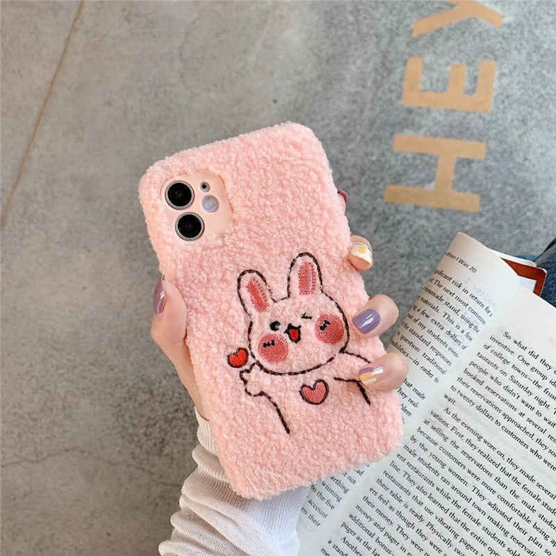 Plush Love Bear Rabbit Phone Case