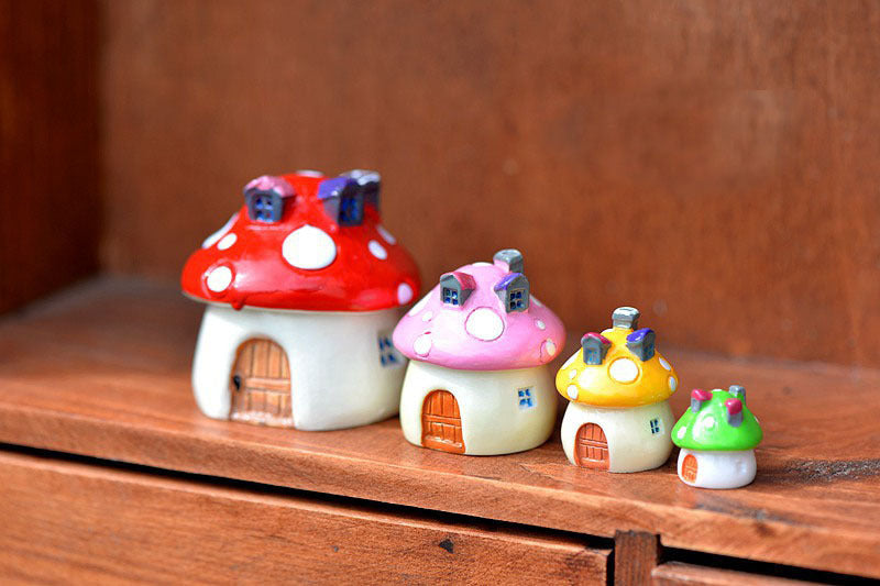 Mini Mushroom House Micro Landscape Accessories