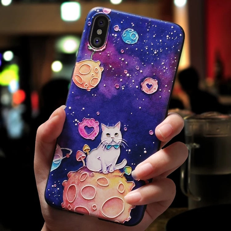 Embossed tpu creative mobile phone case