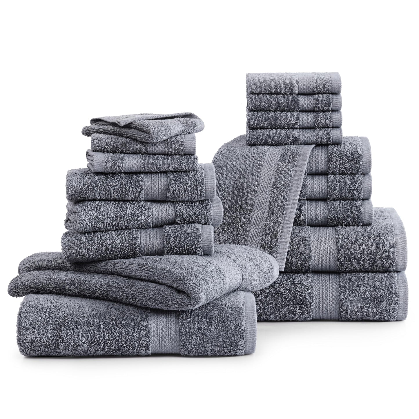 6 Piece Bath Towel Set - 100% Cotton Bathroom Towels, Extra Large Bath Towels, Hotel Towels, 2 Bath Towels Bathroom Sets, 2 Hand Towel for Bathroom, 2 Wash Cloths for Your Body and face - Rust