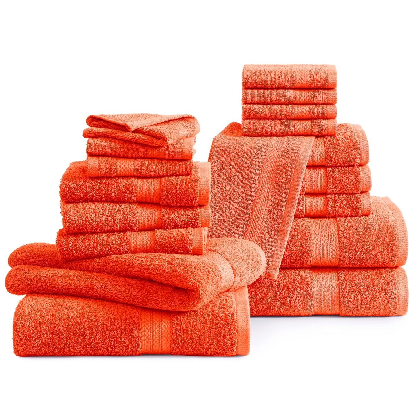 6 Piece Bath Towel Set - 100% Cotton Bathroom Towels, Extra Large Bath Towels, Hotel Towels, 2 Bath Towels Bathroom Sets, 2 Hand Towel for Bathroom, 2 Wash Cloths for Your Body and face - Rust