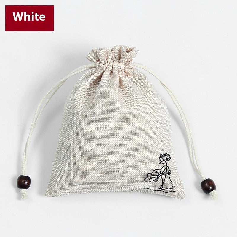 Lucky Bag Jewelry Bag Silk Pouch Linen Drawstring Bag