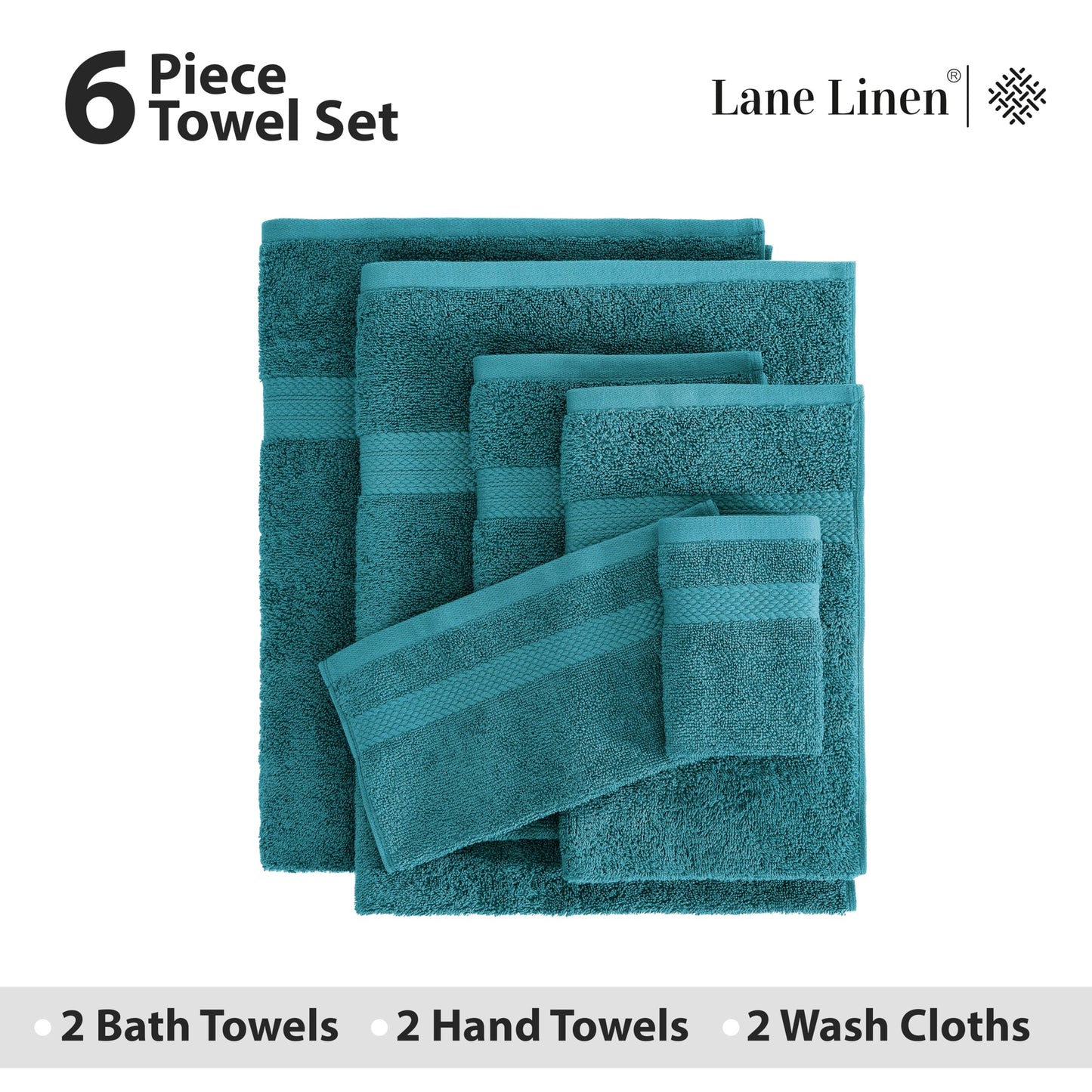 6 Piece Bath Towel Set - 100% Cotton Bathroom Towels, Extra Large Bath Towels, Hotel Towels, 2 Bath Towels Bathroom Sets, 2 Hand Towel for Bathroom, 2 Wash Cloths for Your Body and face - Rust