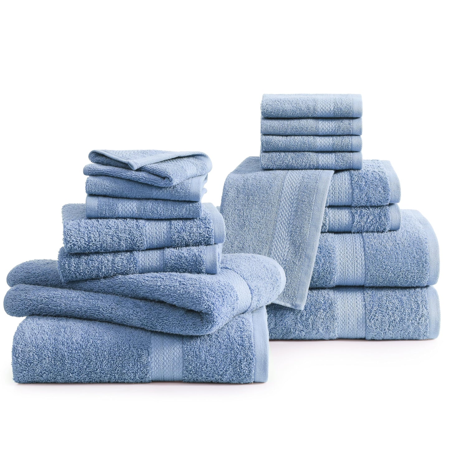 LANE LINEN 100% Cotton Bath Towels for Bathroom Set-Space Grey Bath Towel Set, 2 Luxury Bath Towels Extra Large, 4 Space Grey Hand Towels for Bathroom and 4 Washcloths Sets- 10 PC Bathroom Towels Set