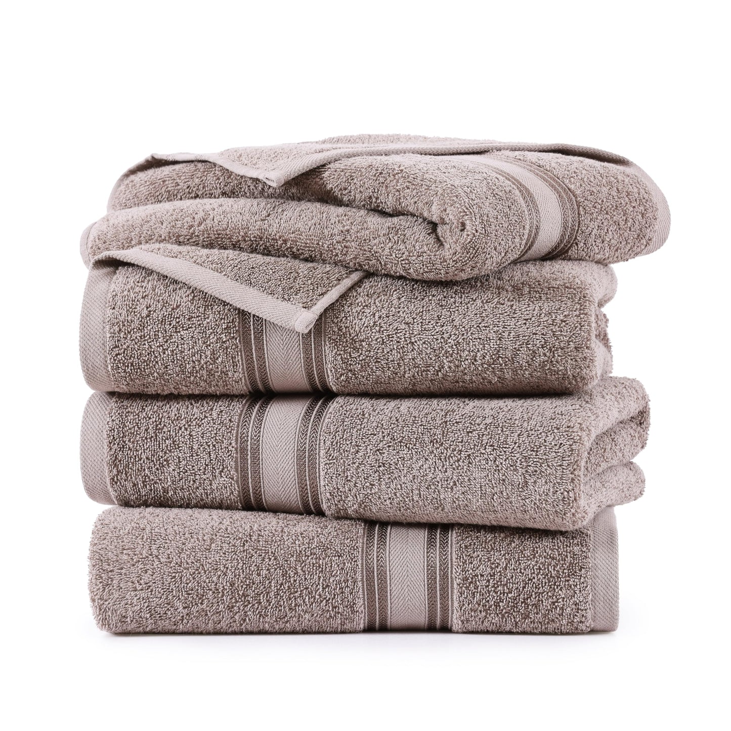 Large Bath Towels - 100% Cotton Bath Sheets, Extra Large Bath Towels, Zero Twist, 4 Piece Bath Sheet Set, Quick Dry, Super Soft Shower Towels, Highly Absorbent Bathroom Towels - Platinum